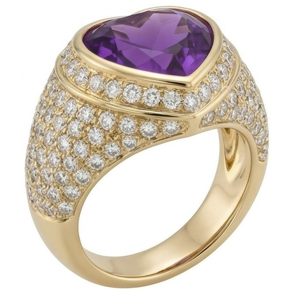 Premium Anello con Pietra Preziosa 10 carati – vista angolare