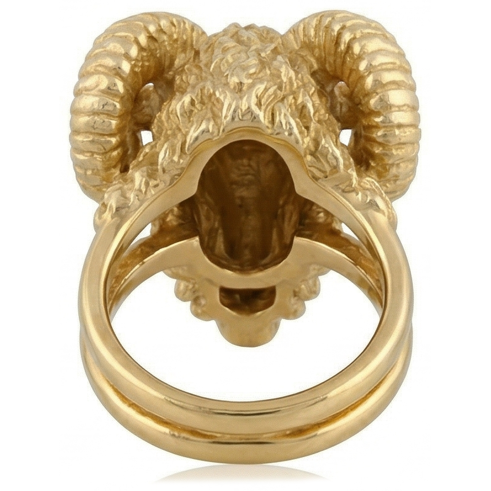 Taglio Rotondo Ametista Viola anello in Oro Giallo 14K – vista profilo