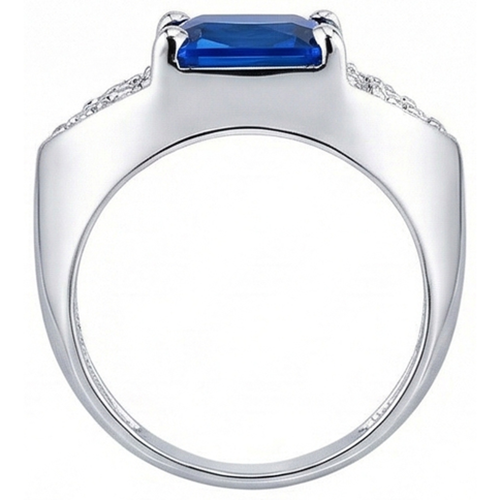 vero round diamante 3.50carati anello vista di profilo