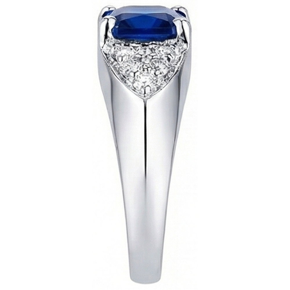 vero round diamante 3.50carati anello vista dall'alto