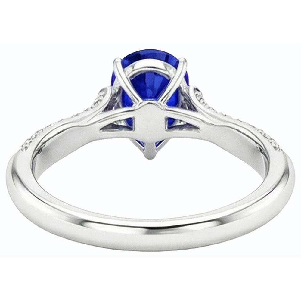 vero round diamante 3carati anello angolo laterale