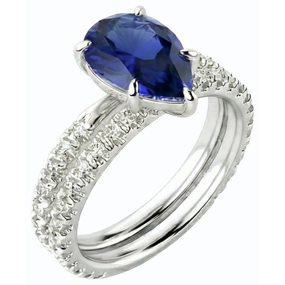 vero round diamante 3.50carati anello vista dall'alto