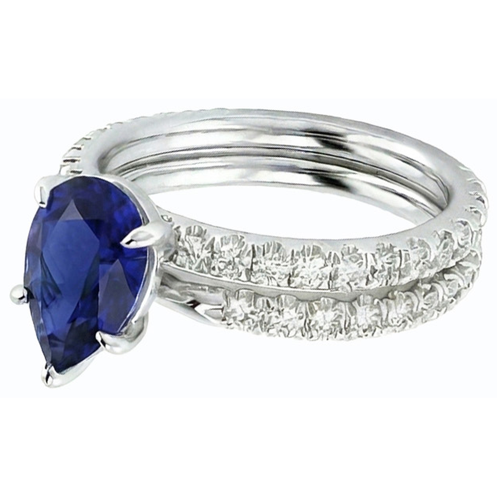 vero round diamante 3.50carati anello vista di profilo