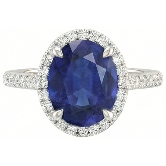 vero round diamante 3.75carati anello angolo laterale