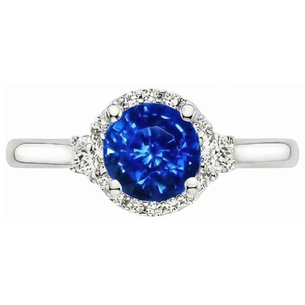 vero round diamante 2.90carati anello angolo laterale