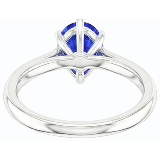 vero pear diamante 1.50carati anello angolo laterale