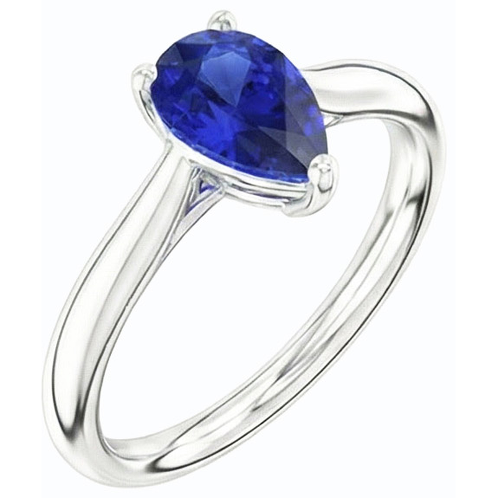 vero pear diamante 1.50carati anello dettaglio ravvicinato