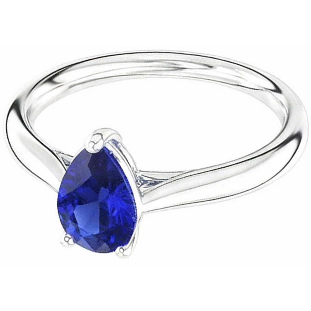 vero pear diamante 1.50carati anello vista dall'alto