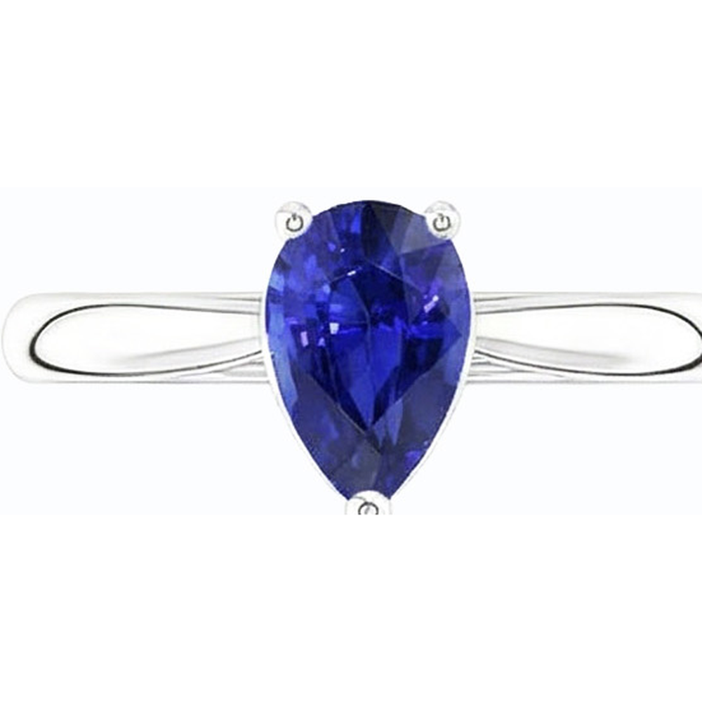 vero pear diamante 1.50carati anello su bianco