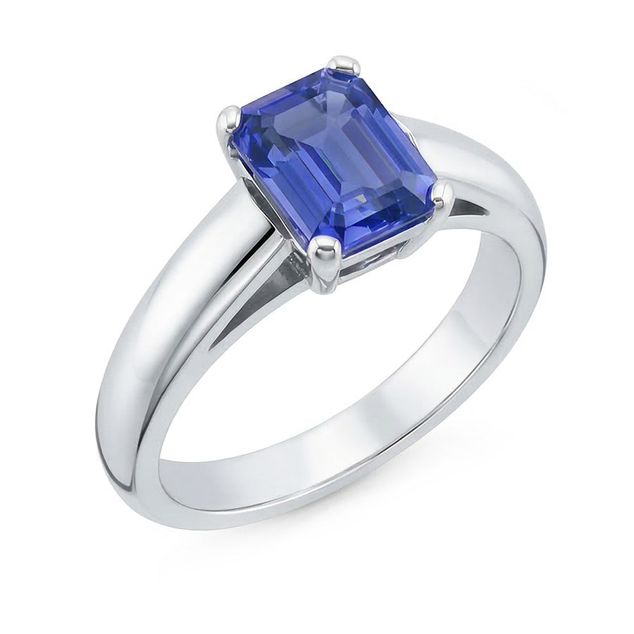 vero emerald diamante 1.50carati anello vista di profilo