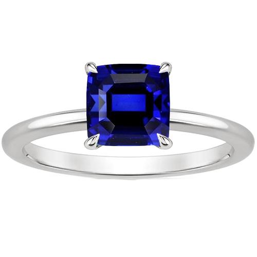 Anello solitario da 2.25 carati. taglio a cuscino. zaffiro dello Sri Lanka - harrychadent.it