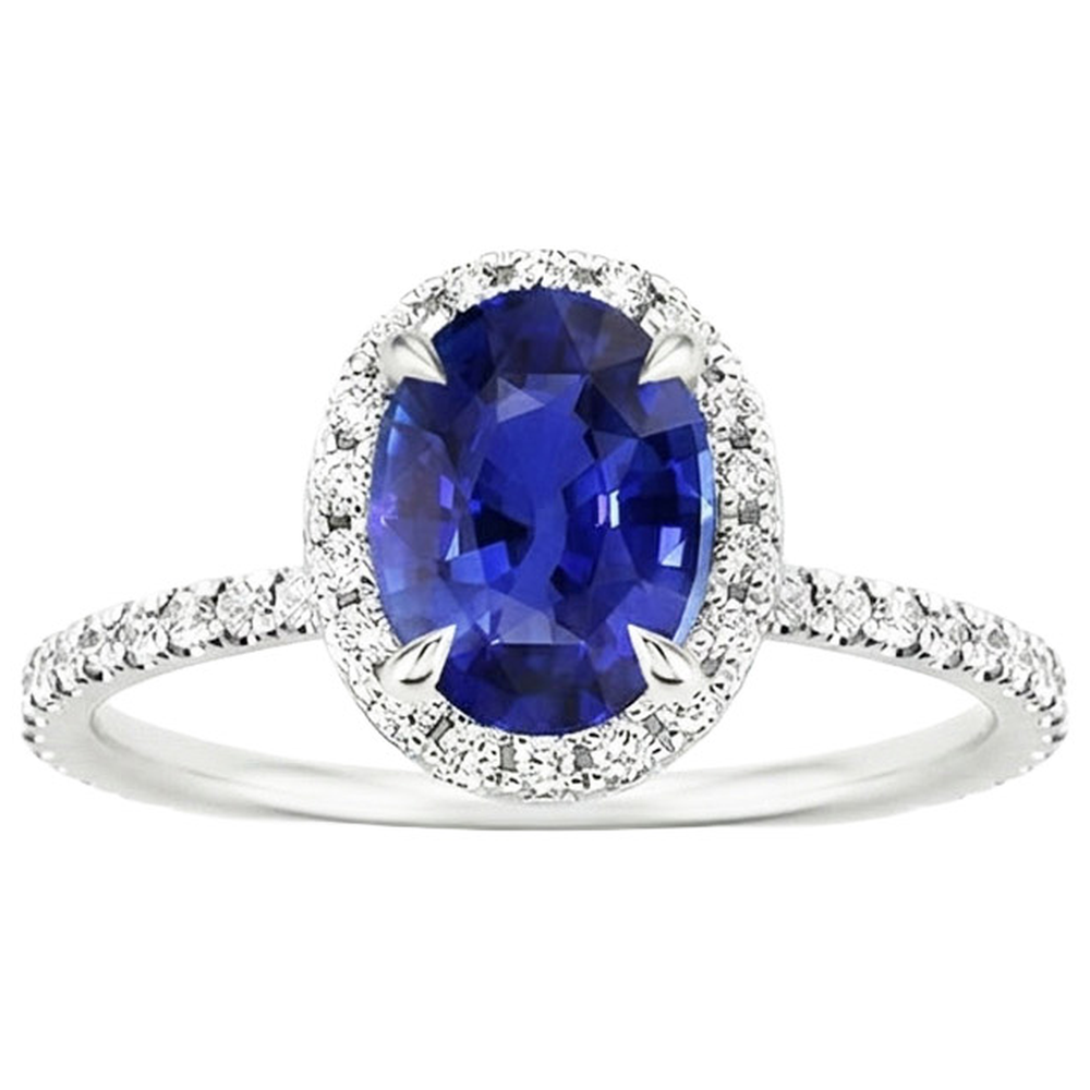 vero round diamante 2.50carati anello vista dall'alto