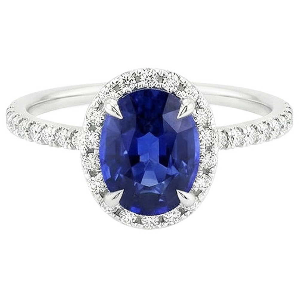 vero round diamante 2.50carati anello vista di profilo