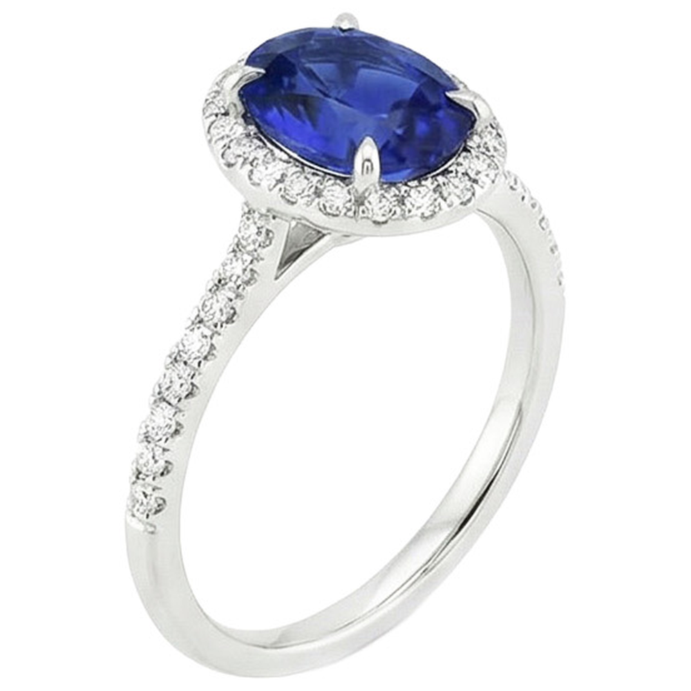 vero round diamante 2.50carati anello su bianco