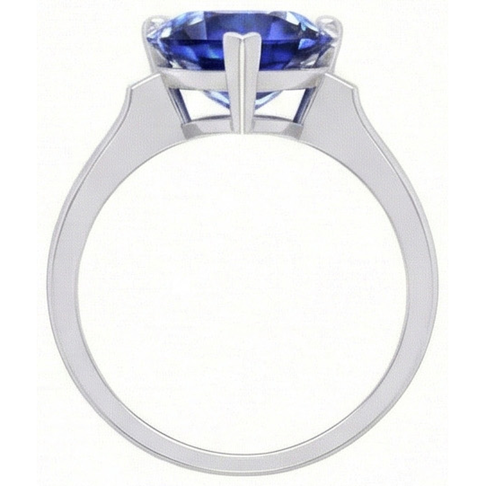 vero heart diamante 2carati anello vista di profilo