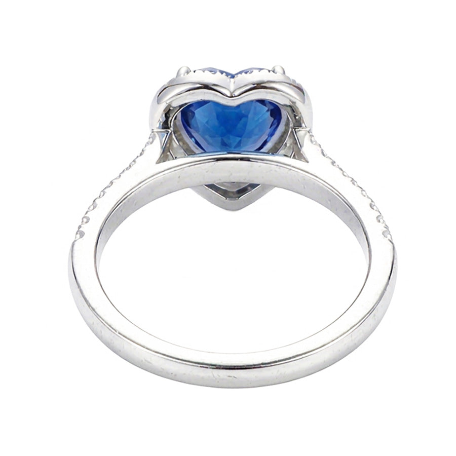 vero round diamante 3.50carati anello vista di profilo
