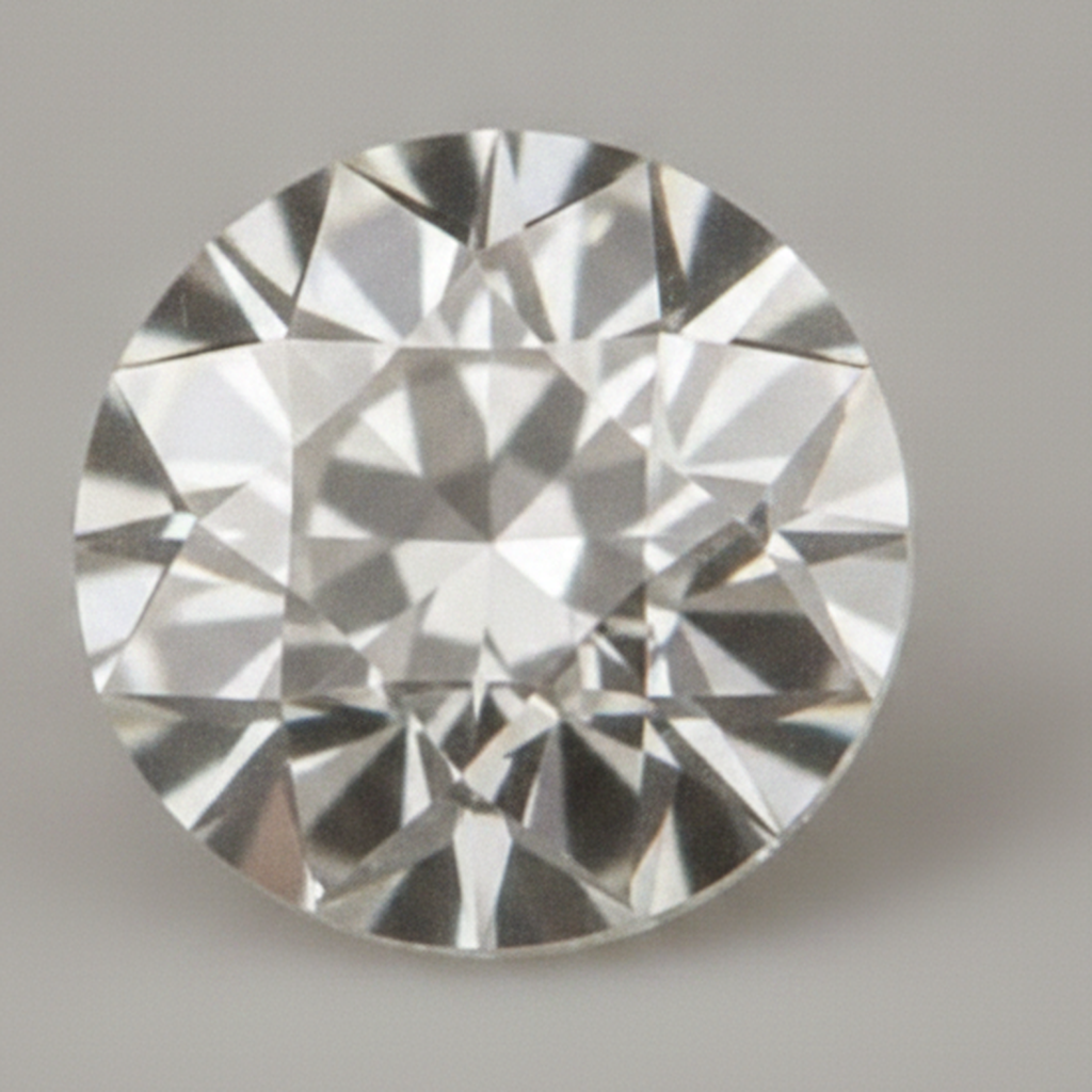 Diamante sciolto antico F VS1 estratto dalla terra rotondo Vecchio Taglio Europeo naturale 9 carati