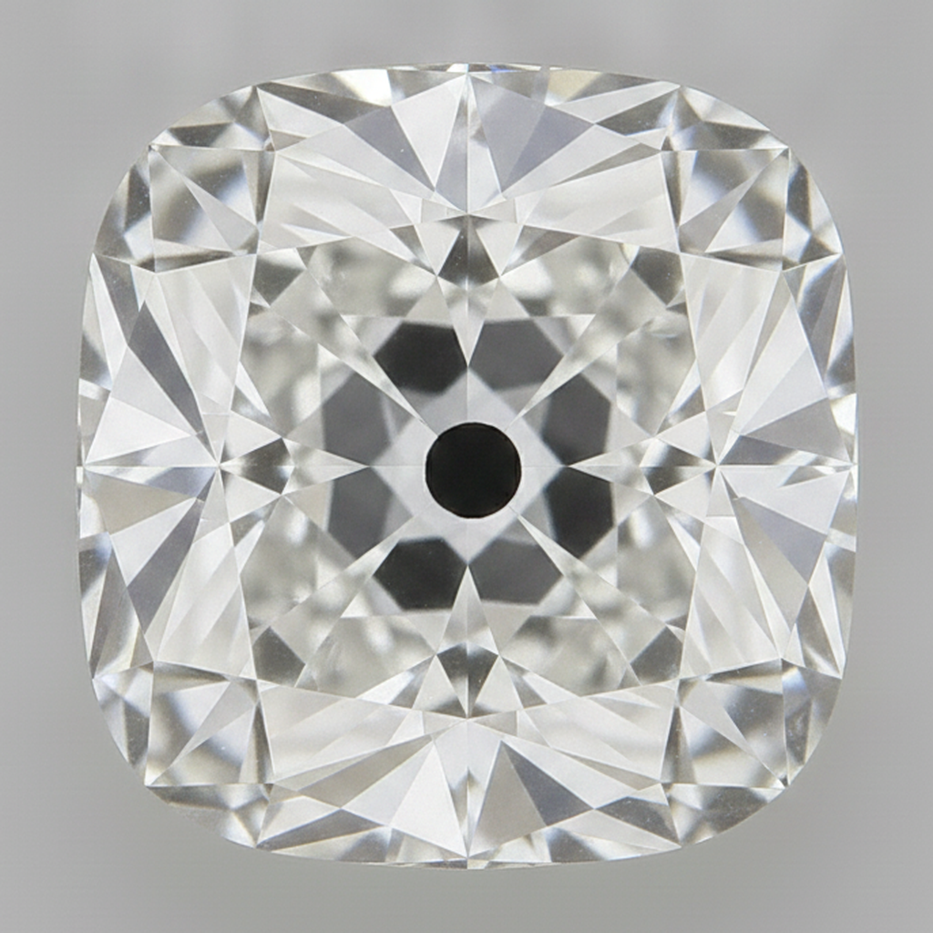 Diamante sciolto antico Old Mine Taglio Cuscino estratto dalla terra autentico 5 carati F VS1