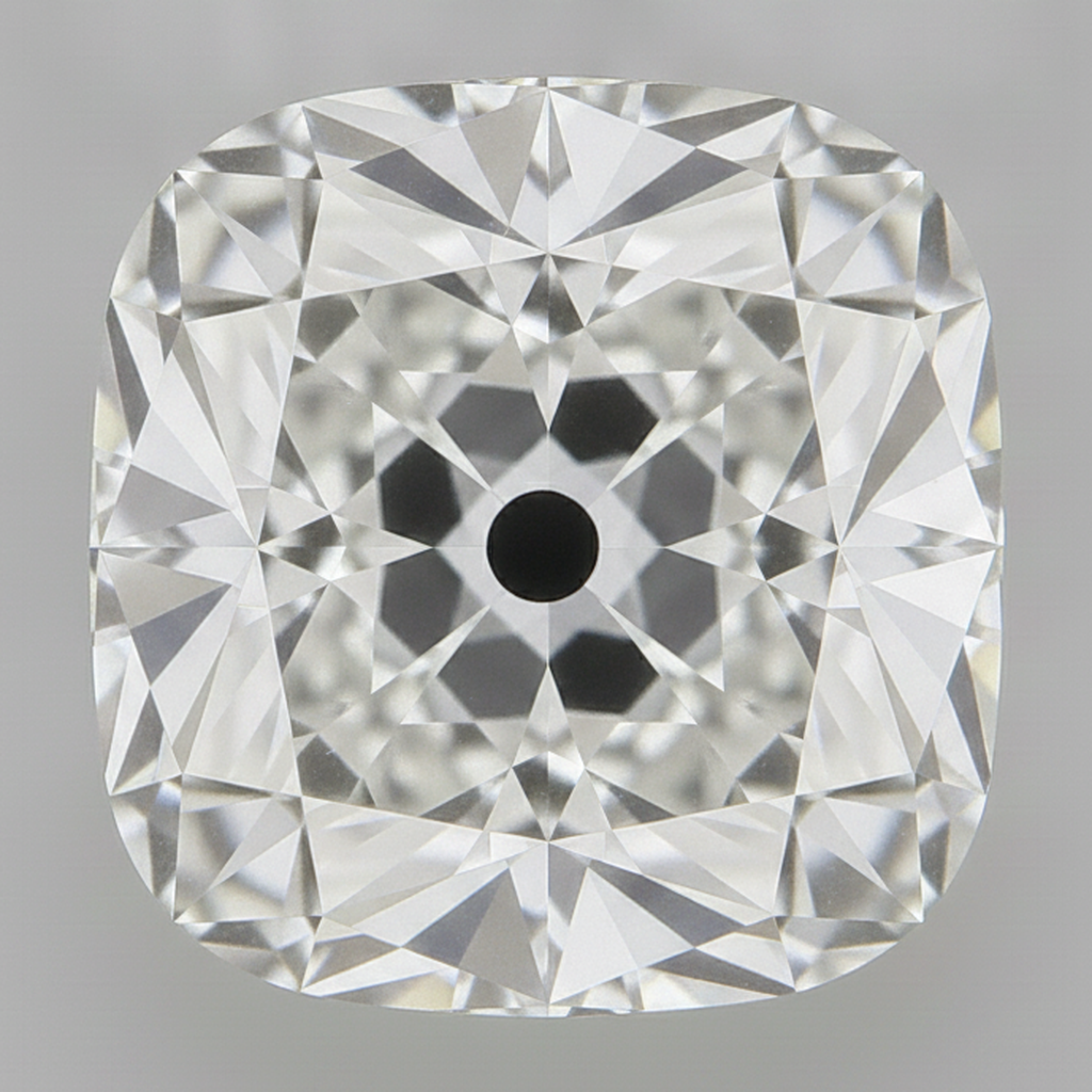 Diamante sciolto antico Old Mine Taglio Cuscino estratto dalla terra autentico 5 carati F VS1