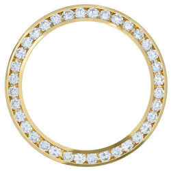 Vero Diamante Lunetta per Rolex Date 34mm Uomo Orologio 3,5 carati – 18K Oro Giallo