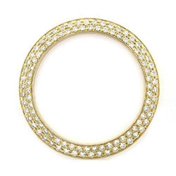 Vero Diamante Lunetta per Rolex Datejust 36mm Uomo Orologio 3,25 carati – 18K Oro Giallo
