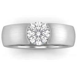 Brillante Anello da Uomo di lusso – 1,50 carati Oro Bianco 14K