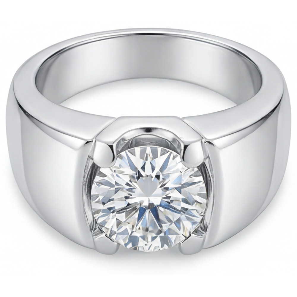 Brillante Anello da Uomo – vista laterale