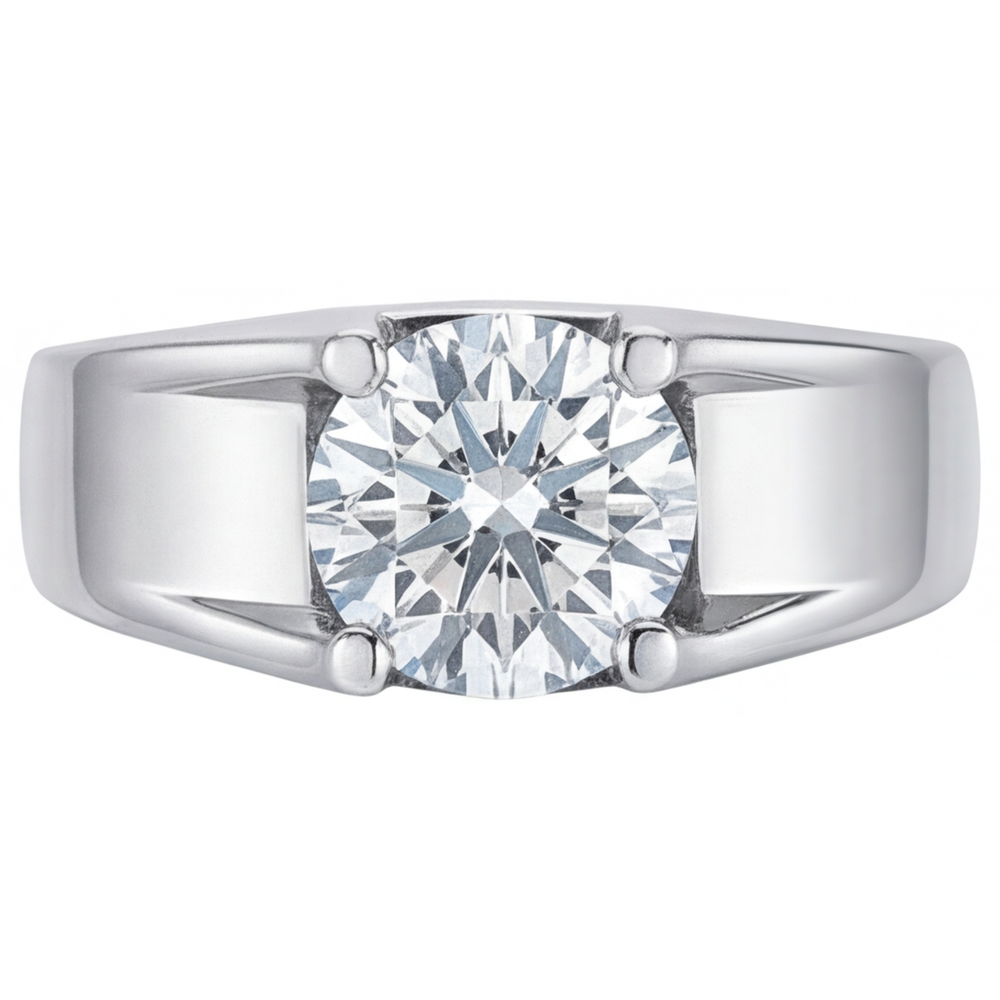 Fatto a mano Brillante Anello Maschile 2,50 carati – vista principale