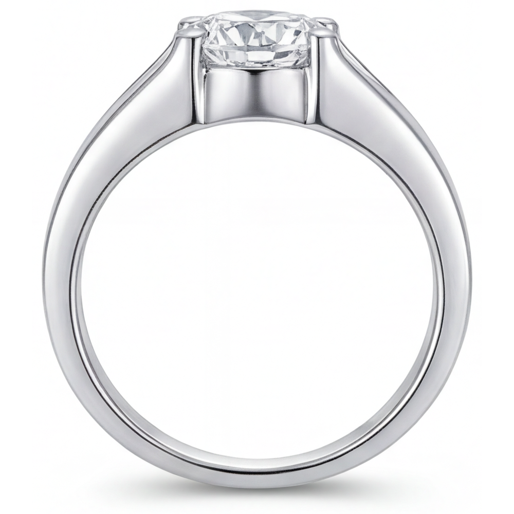 Brillante Anello Maschile 2,50 carati Oro Bianco 14K – vista dall'alto