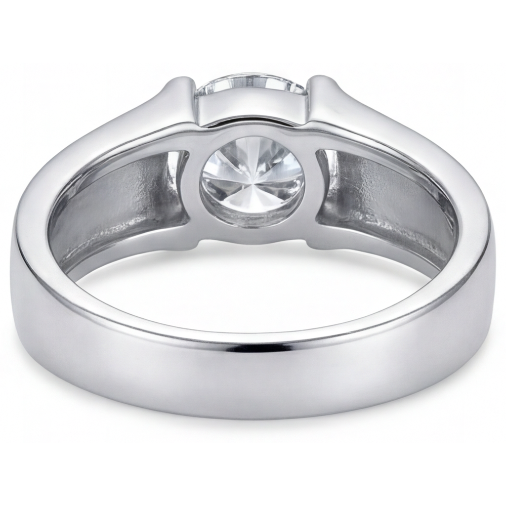 Brillante Anello Maschile – vista posteriore