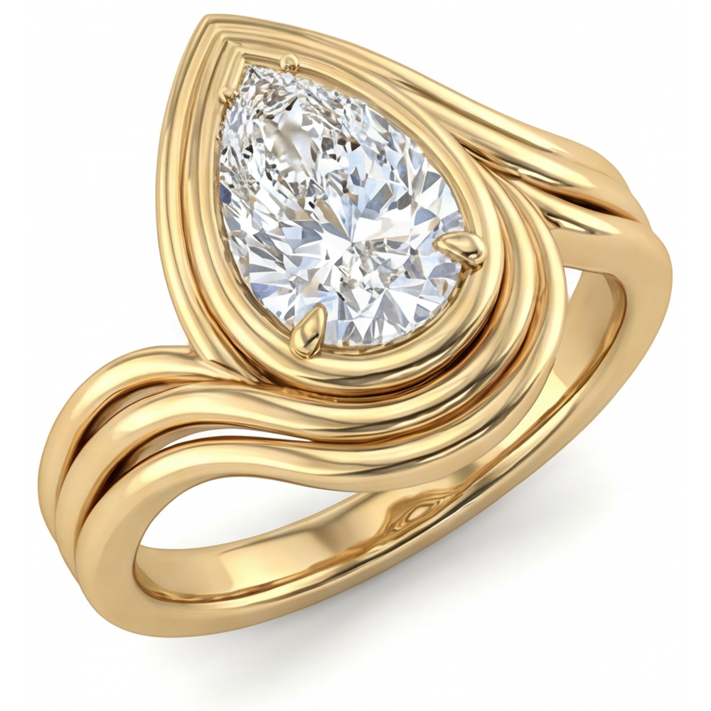 Brillante Anello Monopietra 2,50-carati Oro Giallo 14K – vista principale