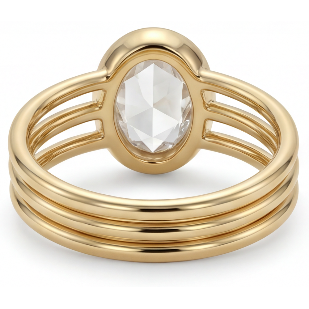 Fine Anello Monopietra 3 carati – vista profilo