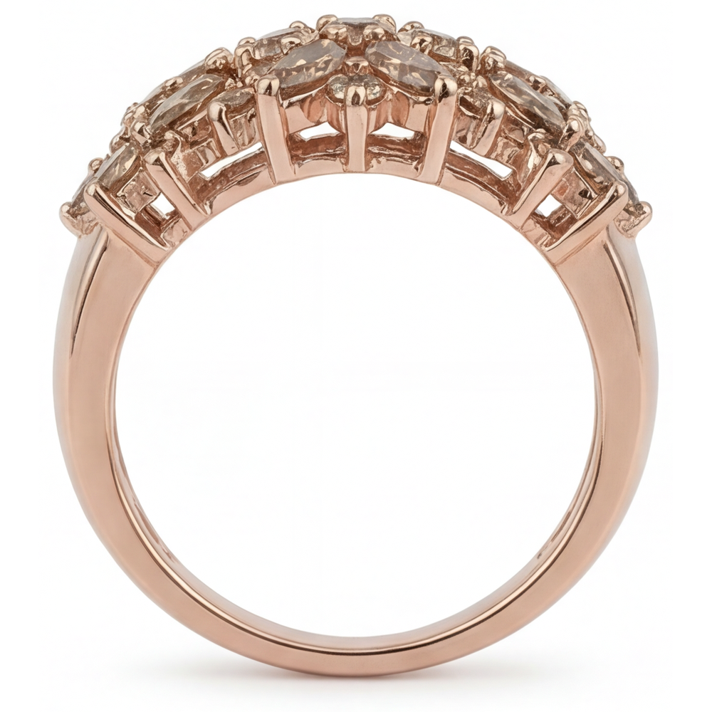 Brillante Anello Statement 4,50-carati Oro Rosa 14K – vista frontale