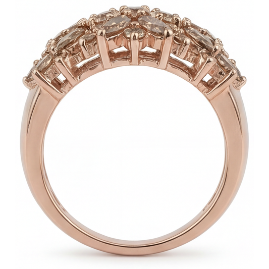 Brillante Anello Statement 4,50-carati Oro Rosa 14K – vista frontale