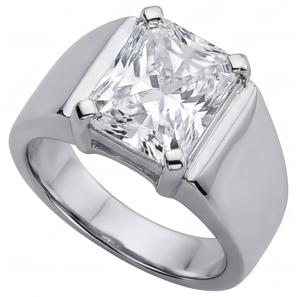 Elegante Anello Uomo 5 carati – vista laterale