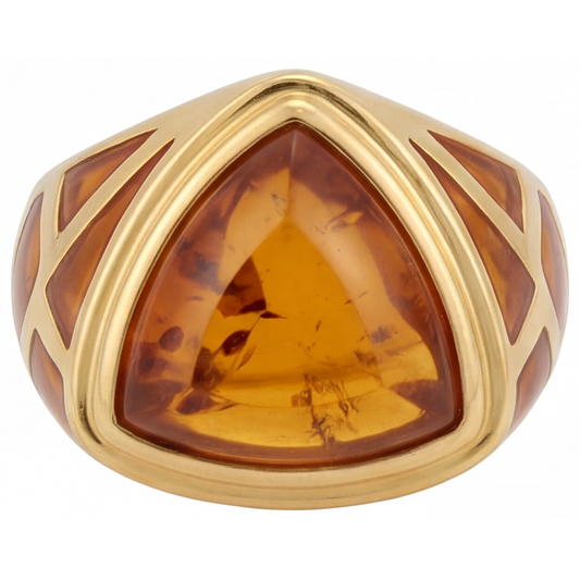 Citrino Alta Gioielleria 8,5 carati Oro Giallo 14K – vista frontale