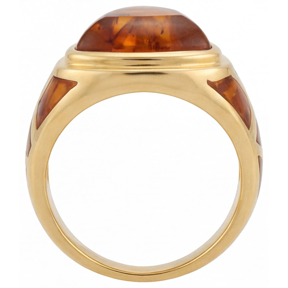 Citrino Alta Gioielleria 8,5 carati Oro Giallo 14K – vista profilo