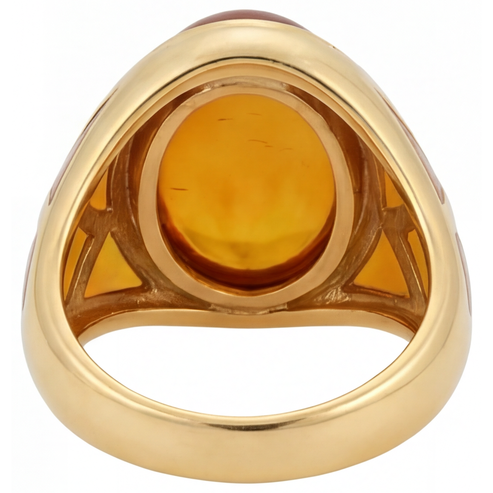 Fine Anello con Gemma 10 carati – vista dall'alto