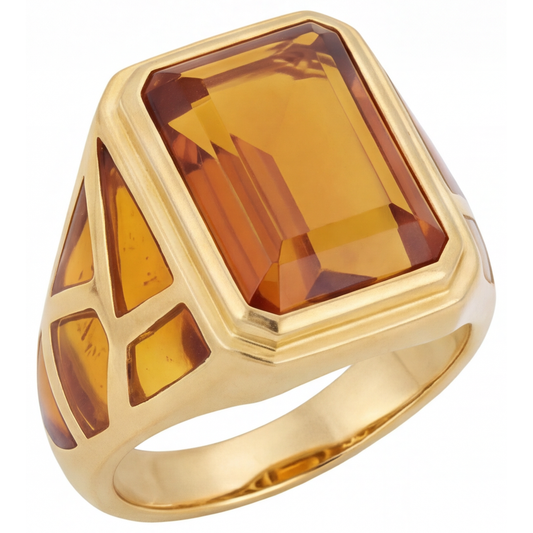 Premium Anello con Pietra Preziosa 11 carati – vista frontale