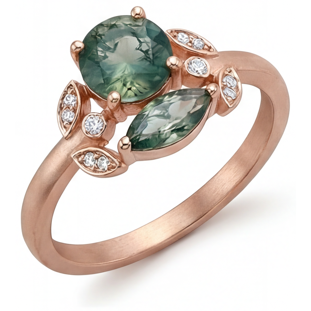 Dendritic Agate Anello con Gemma – vista principale