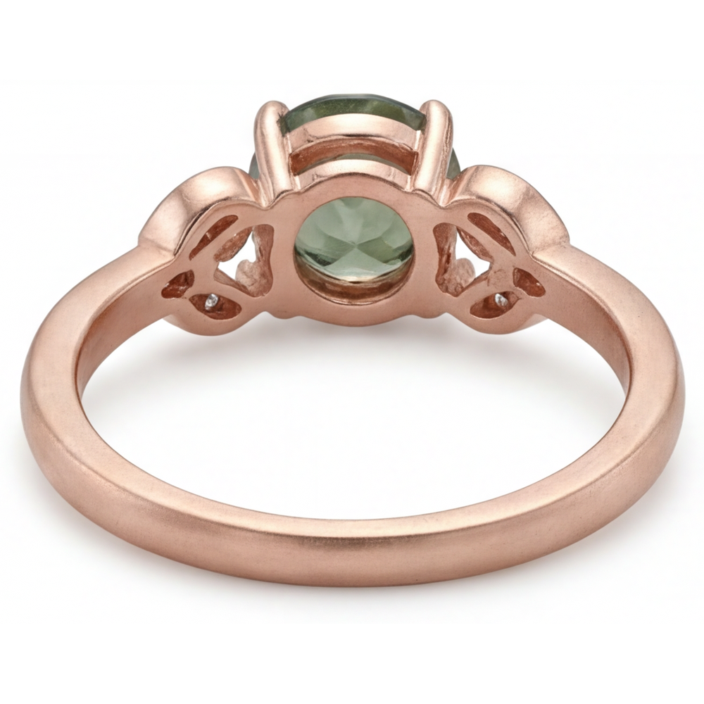 Anello con Gemma Oro Rosa 14K con Dendritic Agate – vista dall'alto