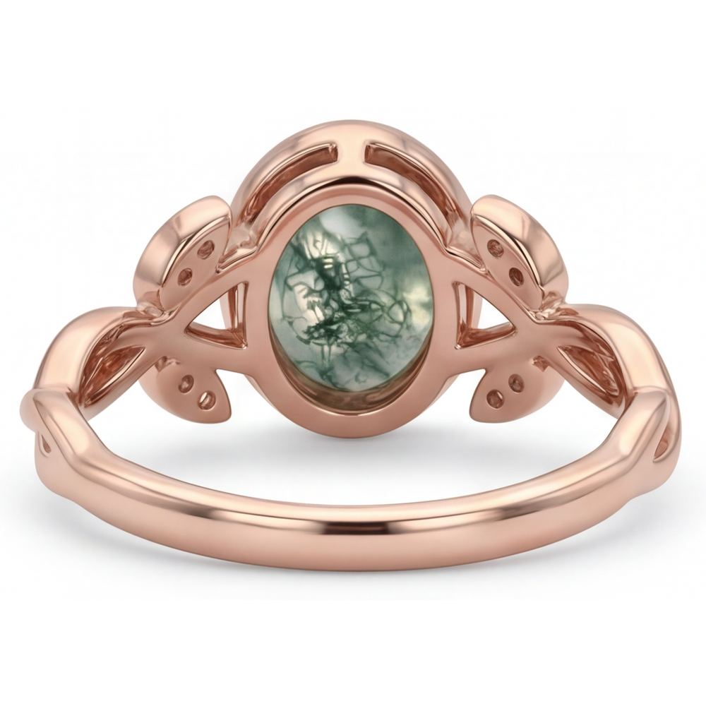 Dendritic Agate Anello con Pietra Preziosa – vista dall'alto