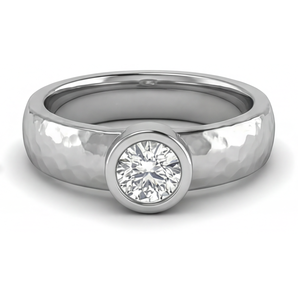 Diamante Anello da Uomo – vista frontale
