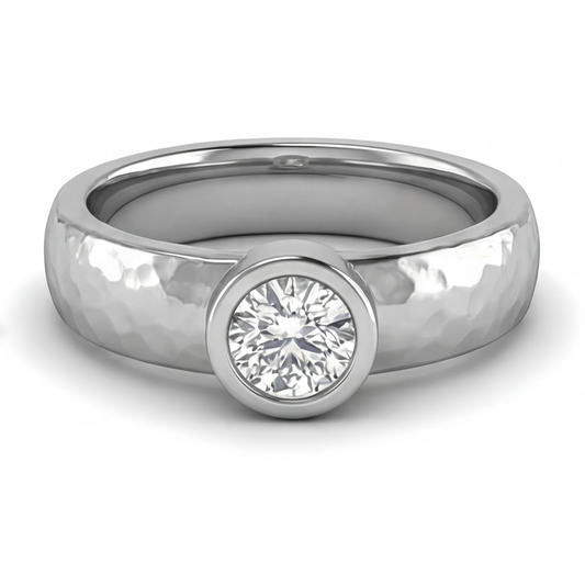 Diamante Anello da Uomo – vista frontale