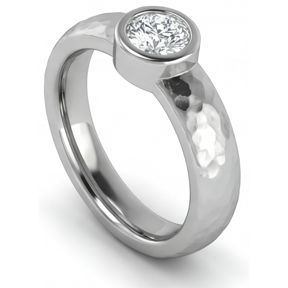 Di lusso Diamante Anello da Uomo 1 carati – vista angolare