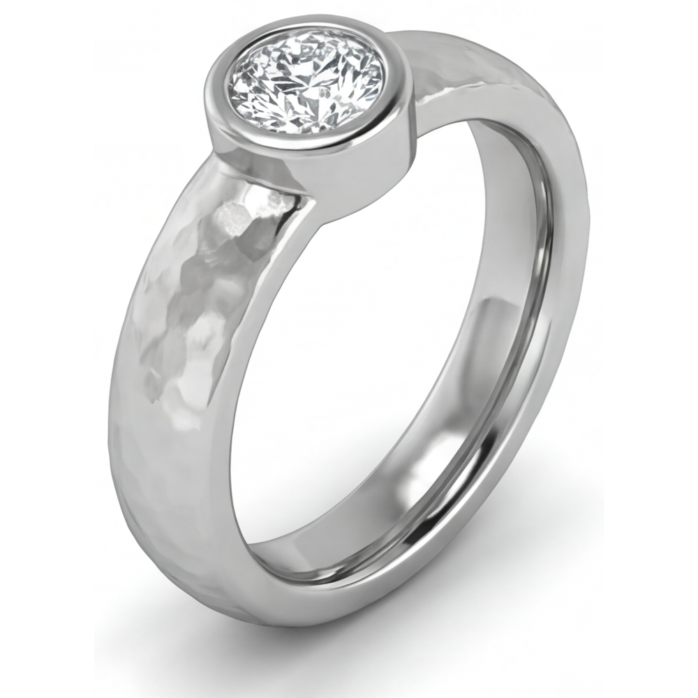 Di lusso Diamante Anello da Uomo 1 carati – vista profilo