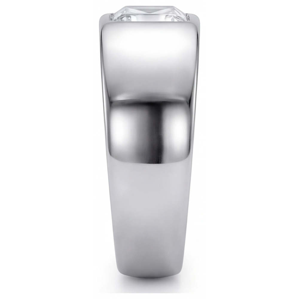Diamante Anello da Uomo 2-carati Oro 14 Carati Bianco – vista laterale