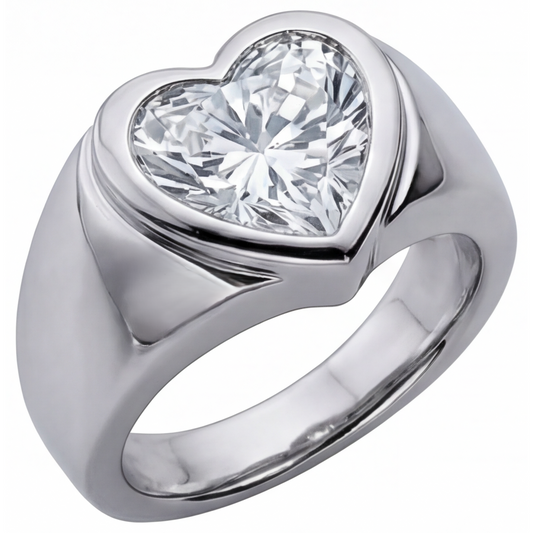 Diamante Anello da Uomo – vista frontale