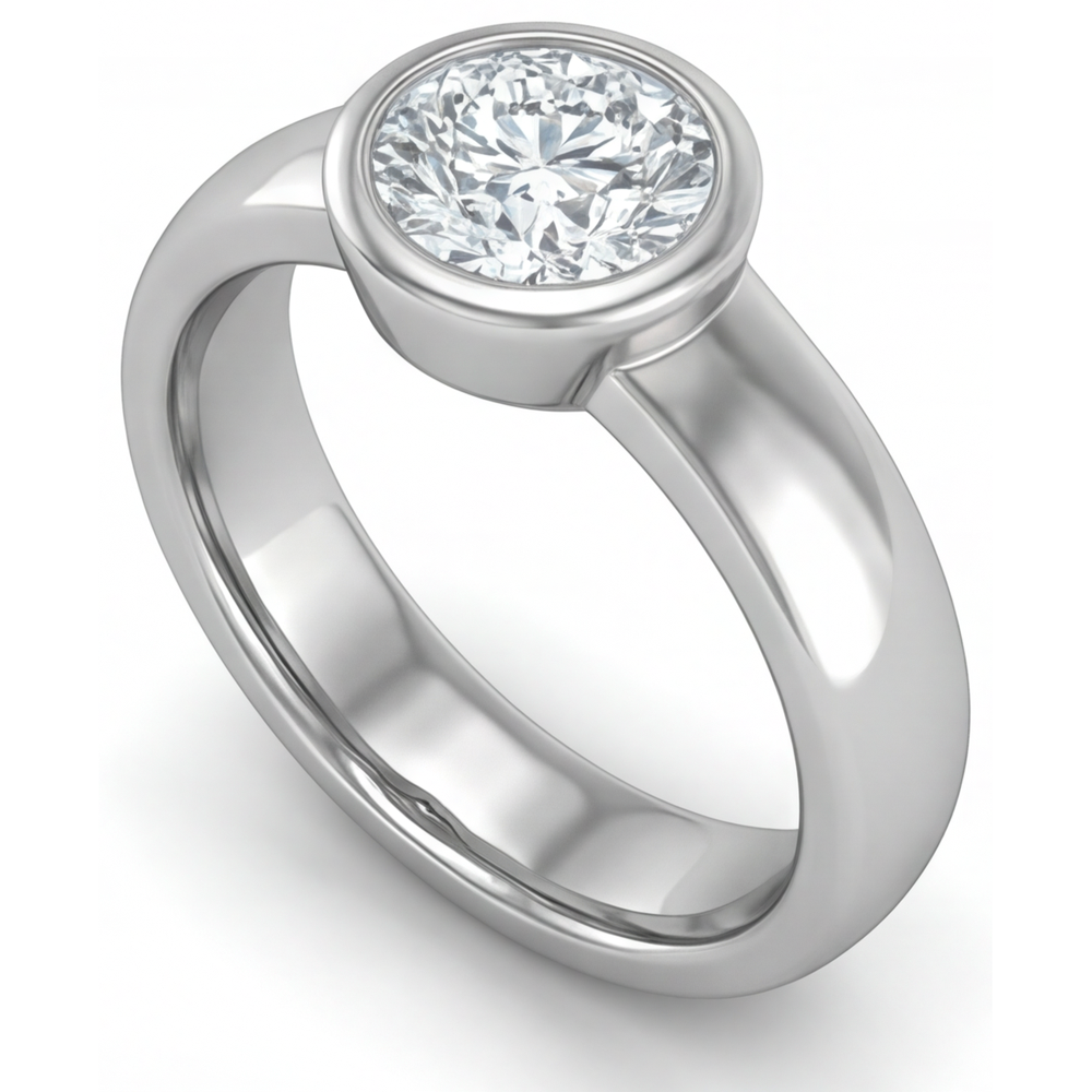 Brillante Diamante Anello Maschile 2 carati – vista laterale