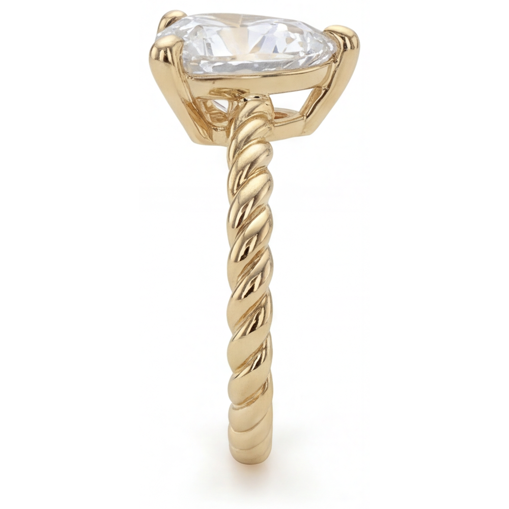 Diamante Anello Monopietra – vista profilo